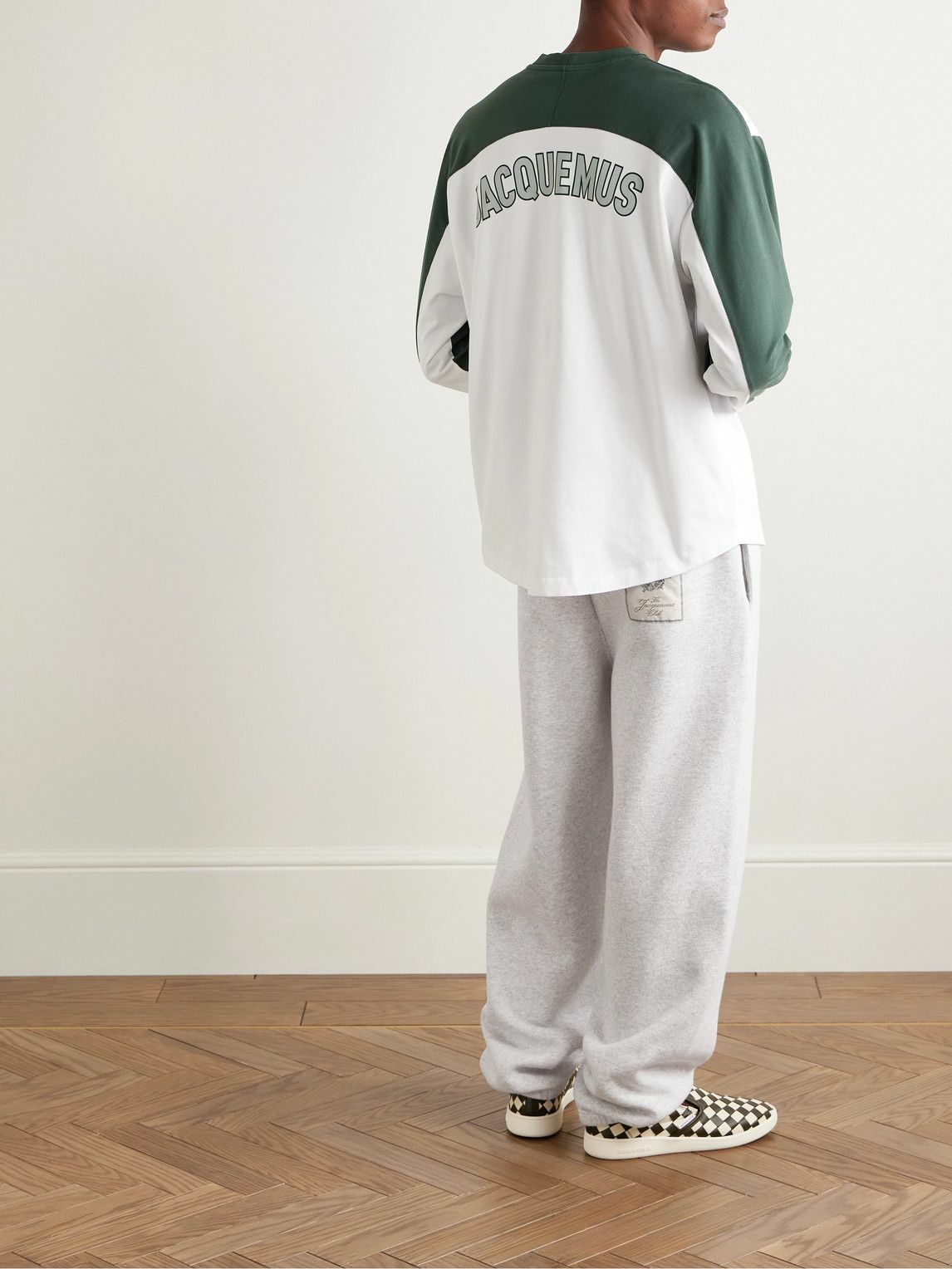 Jacquemus - Tapered Logo-Appliquéd Cotton-Jersey Sweatpants - Gray