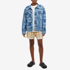 Charles Jeffrey Women's Oversized Denim Jacket in Tartan Denim