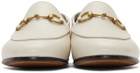Gucci White Brixton Loafers