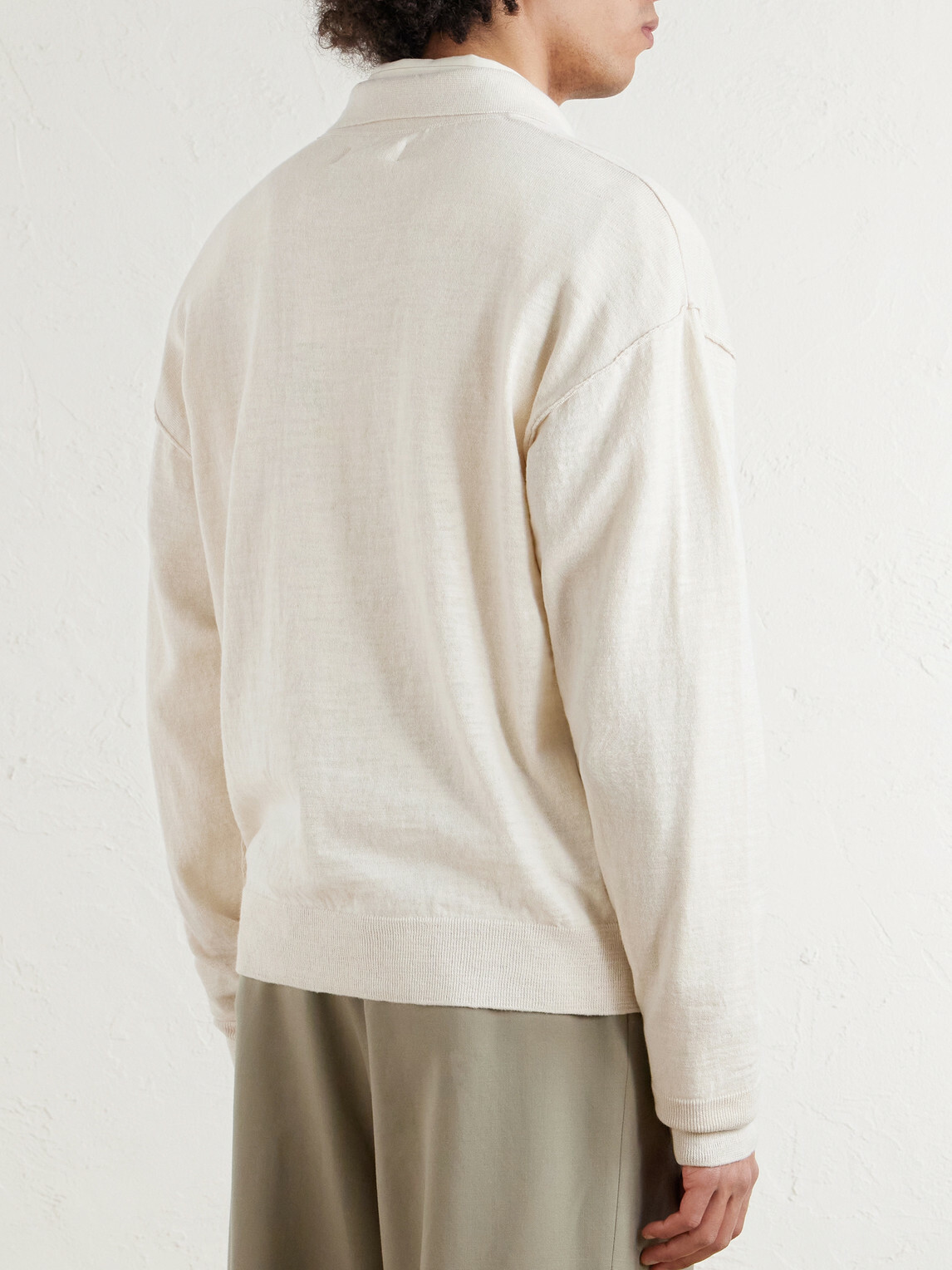 mfpen - Formal Cotton and Linen-Blend Cardigan - Neutrals