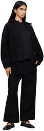 Deiji Studios Black Boiled Wool Coat
