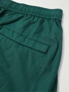 Stone Island - Straight-Leg Logo-Appliquéd Stretch Cotton-Canvas Trousers - Green
