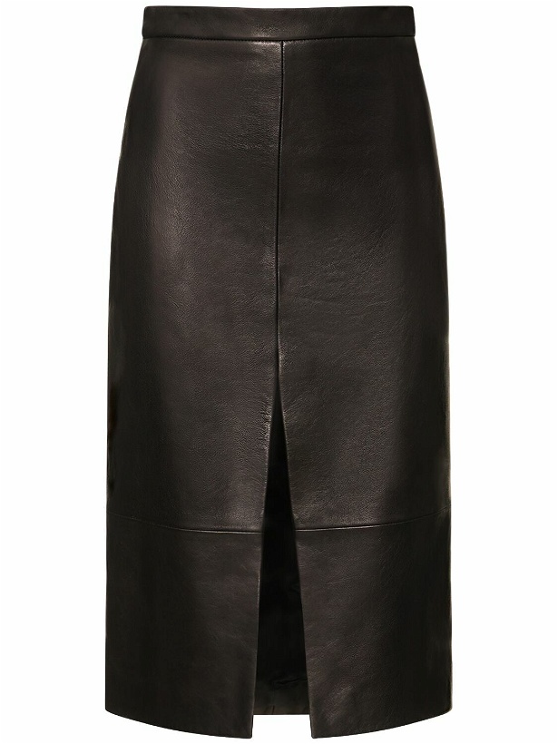 Photo: KHAITE - Fraser Leather Midi Skirt