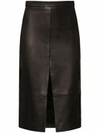 KHAITE - Fraser Leather Midi Skirt