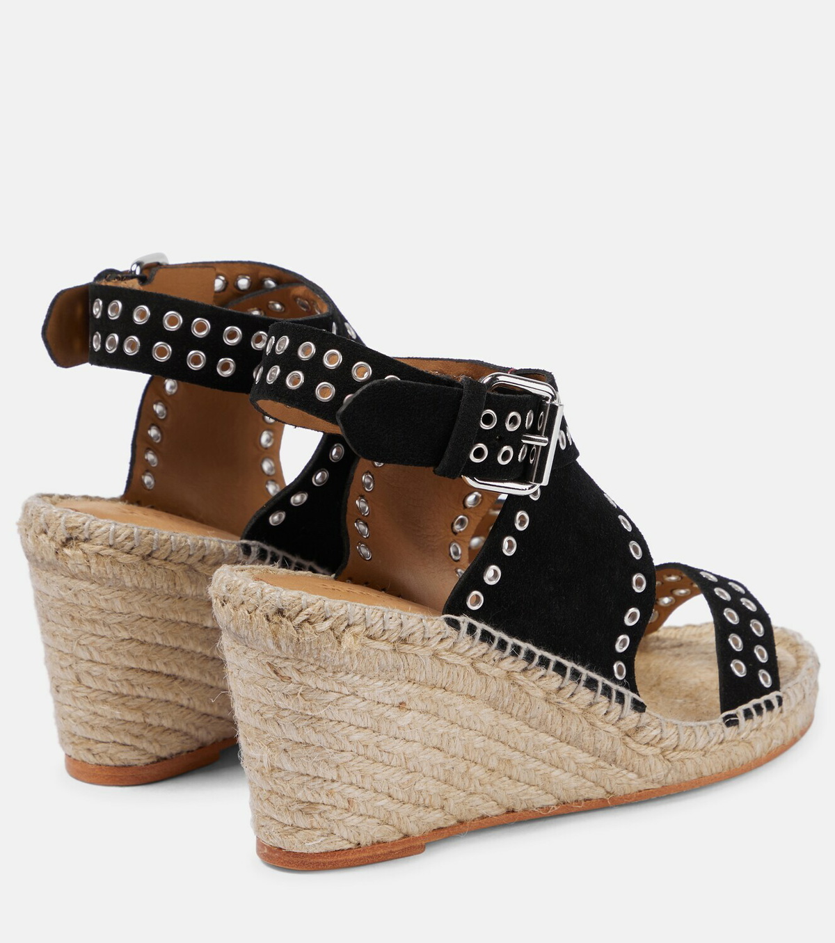 Isabel Marant - Iriane studded suede espadrille wedges Isabel Marant