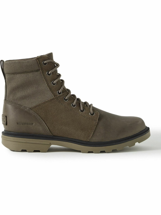 Photo: Sorel - Carson™ Six Canvas, Leather and Suede Boots - Neutrals