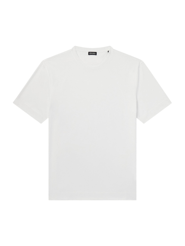 Photo: Zegna - Cotton-Jersey T-Shirt - White