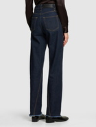 LANVIN - Twisted Denim High Waist Straight Jeans