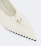Toteme Pierced embellished leather pumps