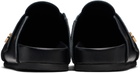 Casablanca Black Leather Outdoor Mule Loafers