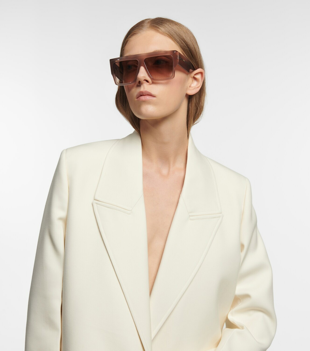 Celine oversized square sunglasses, barely worn, in perfect condition! CELINE EYEWEAR D-shape acetate sunglasses | NET-A-PORTER main image 2