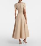 Roland Mouret Belted bouclé maxi dress