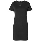 Marine Serre Women's Organic Cotton Rib T-Shirt Dress in Black