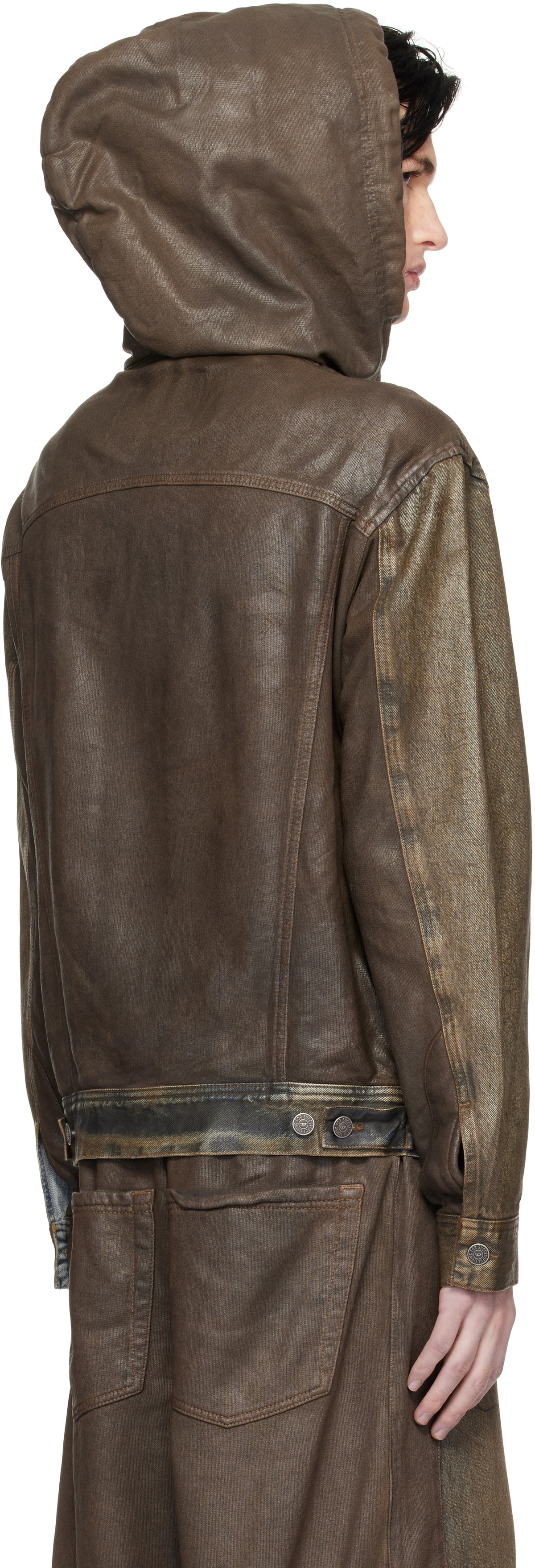 Diesel Brown D-Gross-S1 Denim Jacket Diesel