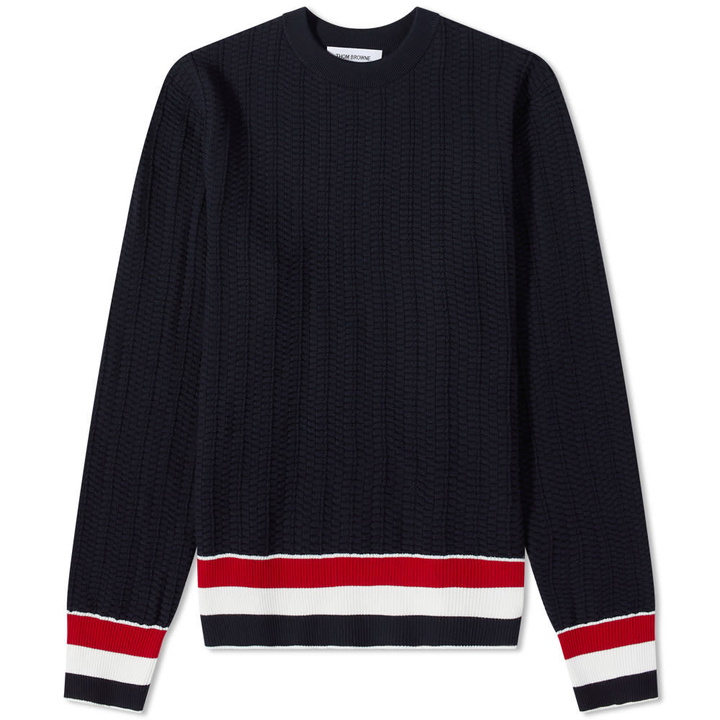 Photo: Thom Browne Rib Stripe Crew Knit