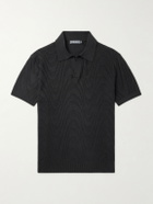 Frescobol Carioca - Rino Cotton and Silk-Blend Polo Shirt - Black