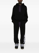 Lanvin Black Logo-Embroidered Cotton Hoodie