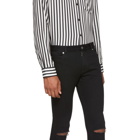 Balmain Black Destroyed Skinny Jeans