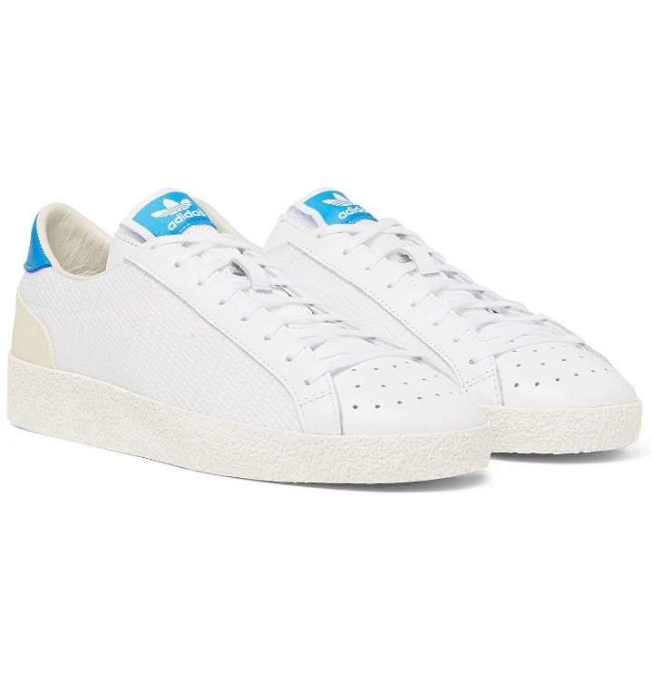 Photo: adidas Consortium - SPEZIAL Aderly Leather and Mesh Sneakers - White