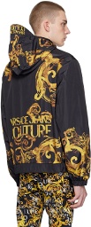 Versace Jeans Couture Black Watercolor Couture Jacket