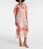 Versace Barocco Sea cotton and silk beach cover-up