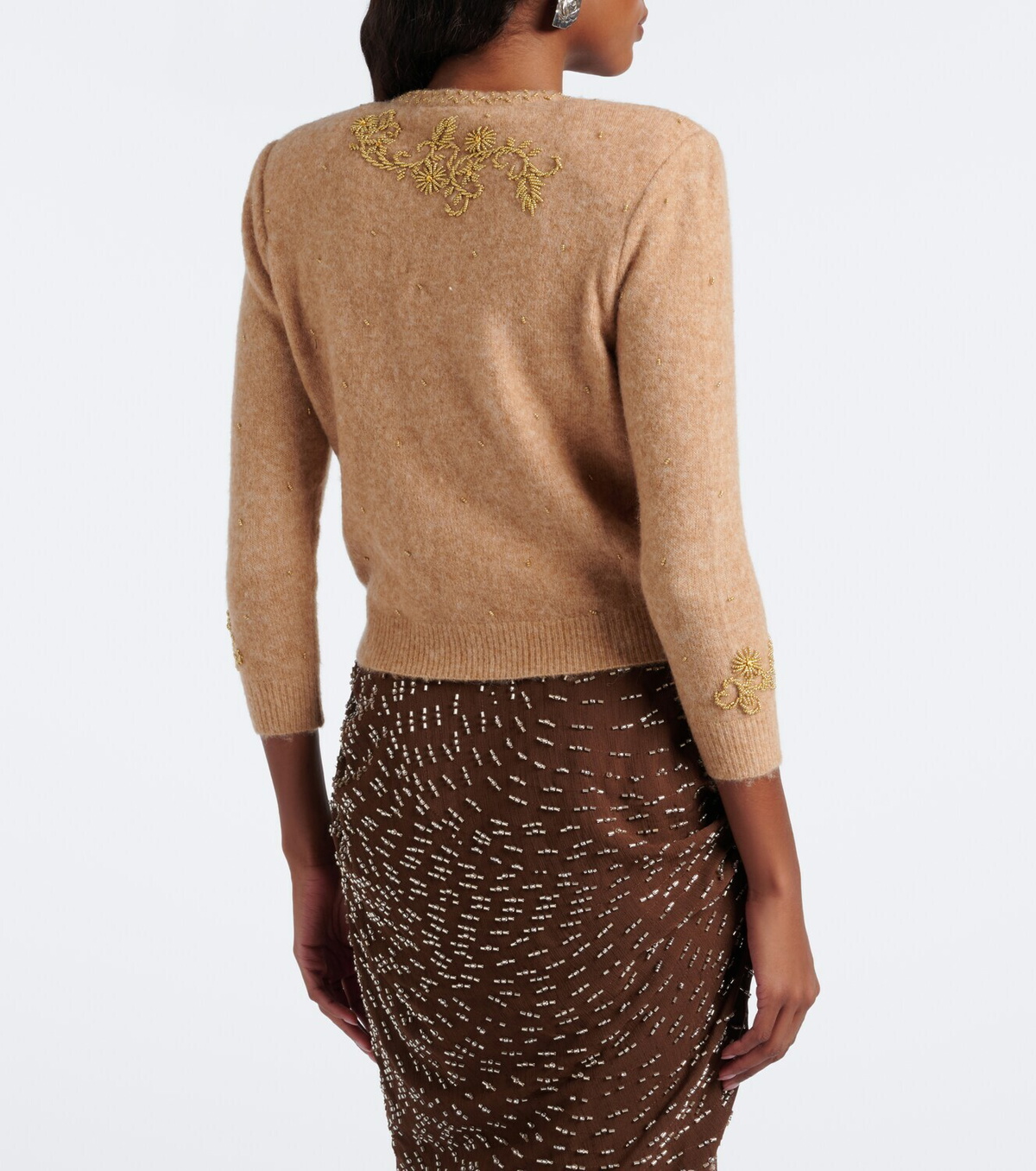 Jacques Wei Beaded wool and alpaca-blend cardigan