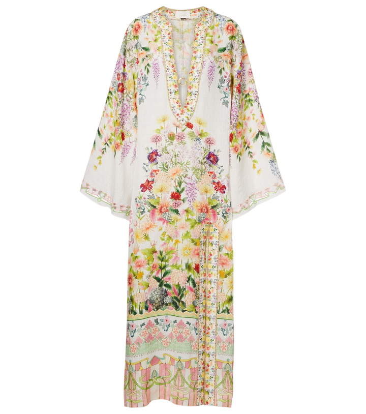 Photo: Camilla Cutout floral linen kaftan