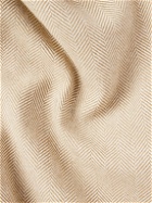 AMI PARIS - Double-Breasted Herringbone Wool-Blend Coat - Neutrals
