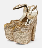 Giambattista Valli Glitter platform sandals