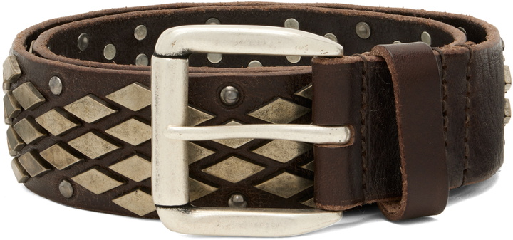 Photo: OUR LEGACY Brown Abstract Snake Belt