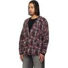 R13 Black & Red Printed Oversized Cardigan