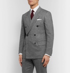 Kingsman - Grey Slim-Fit Double-Breasted Herringbone Wool and Cashmere-Blend Suit Jacket - Gray