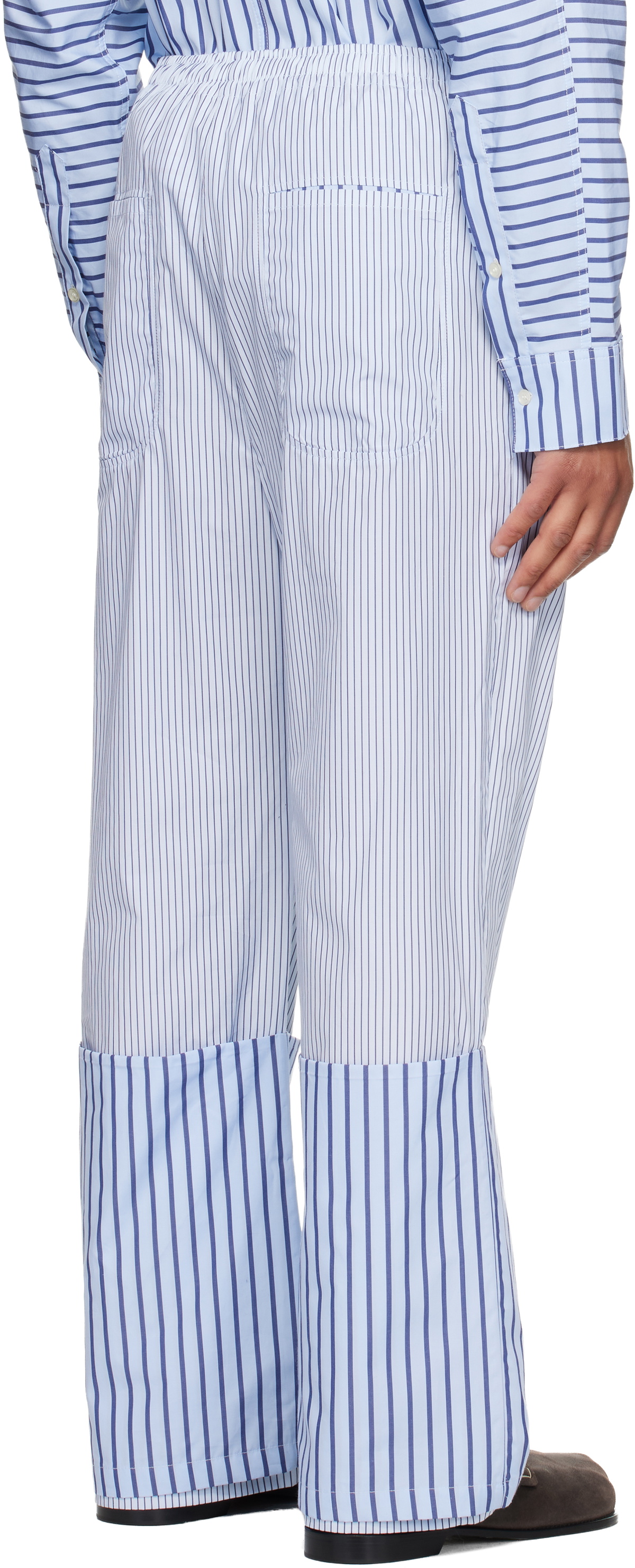 Edward Cuming Blue Turn-Up Trousers