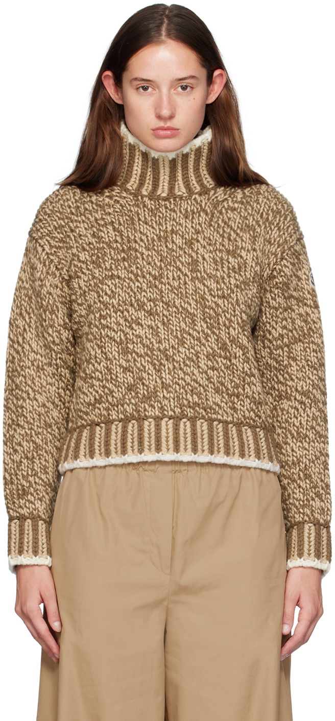 Moncler Beige Wool Turtleneck