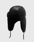 Rough. PADDED LEATHER SHAPKA Black Mens Beany
