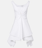 McQueen Ruffled cotton minidress