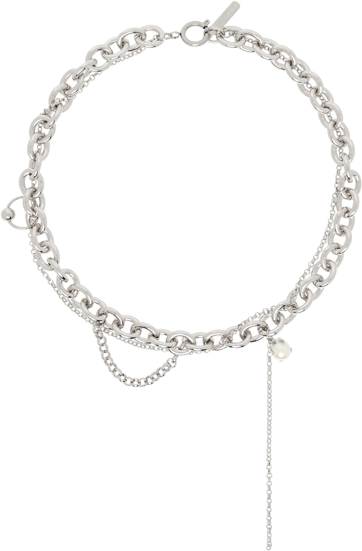 Justine Clenquet Silver Curtis Necklace Justine Clenquet