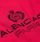 Balenciaga - Logo-Print Cotton-Jersey T-Shirt - Red