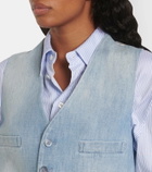 Ralph Lauren Collection Distressed denim vest