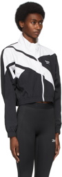 Reebok Classics Black & White Cropped Vector Track Jacket