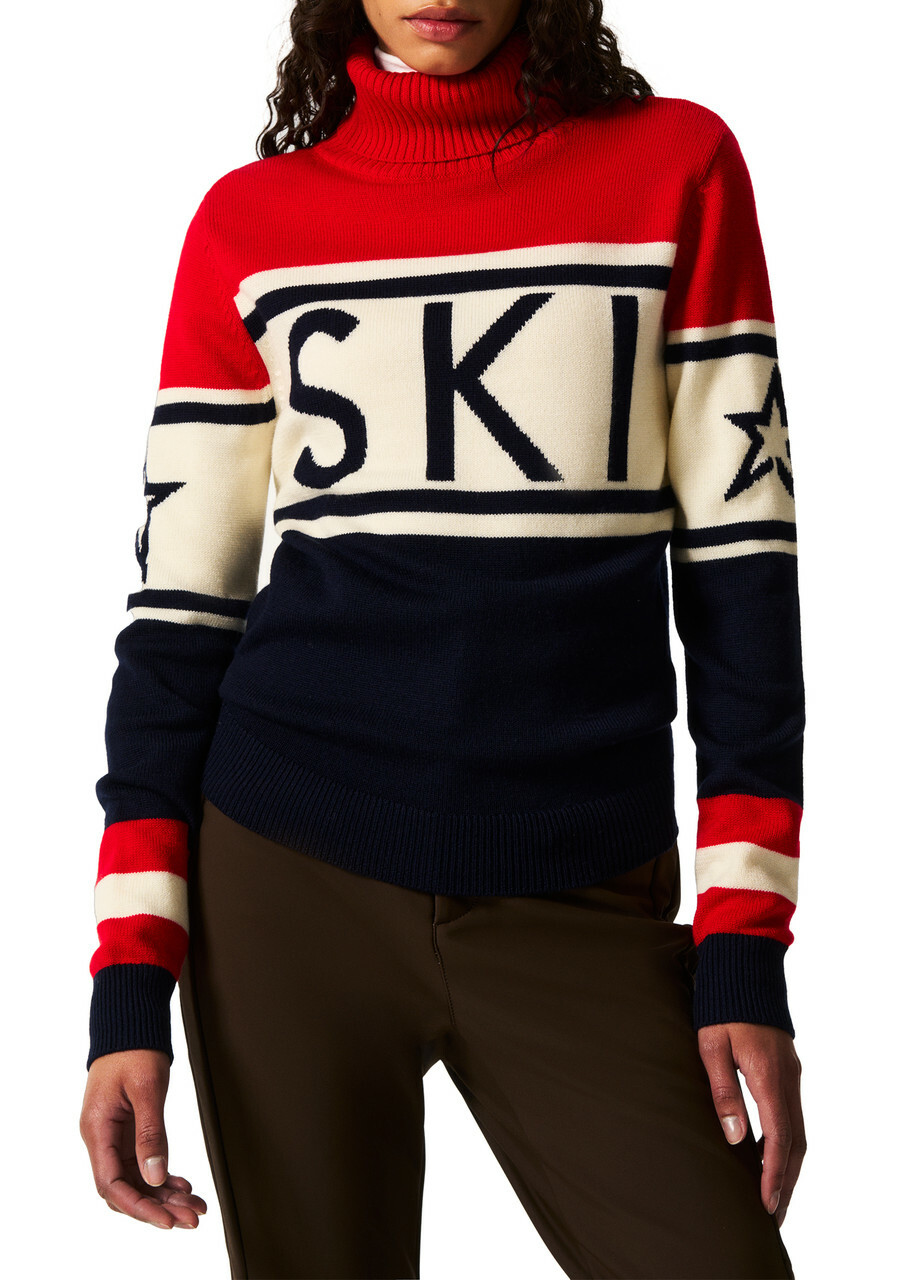Perfect Moment Schild Roll-neck Merino Wool Sweater Navy