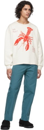 Bode White Lobster Bake Sweatshirt