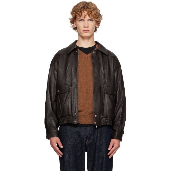Photo: Dunst Brown Oversized Vintage Leather Jacket