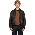 Dunst Brown Oversized Vintage Leather Jacket