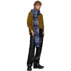 Acne Studios Blue Plaid Victoria Scarf