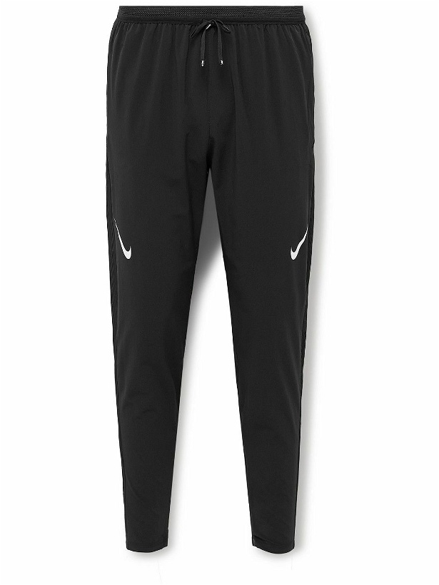 Photo: Nike Running - AeroSwift Slim-Fit Tapered Panelled Dri-FIT ADV Track Pants - Black