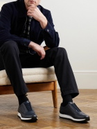 John Lobb - River II Leather Slip-On Sneakers - Blue