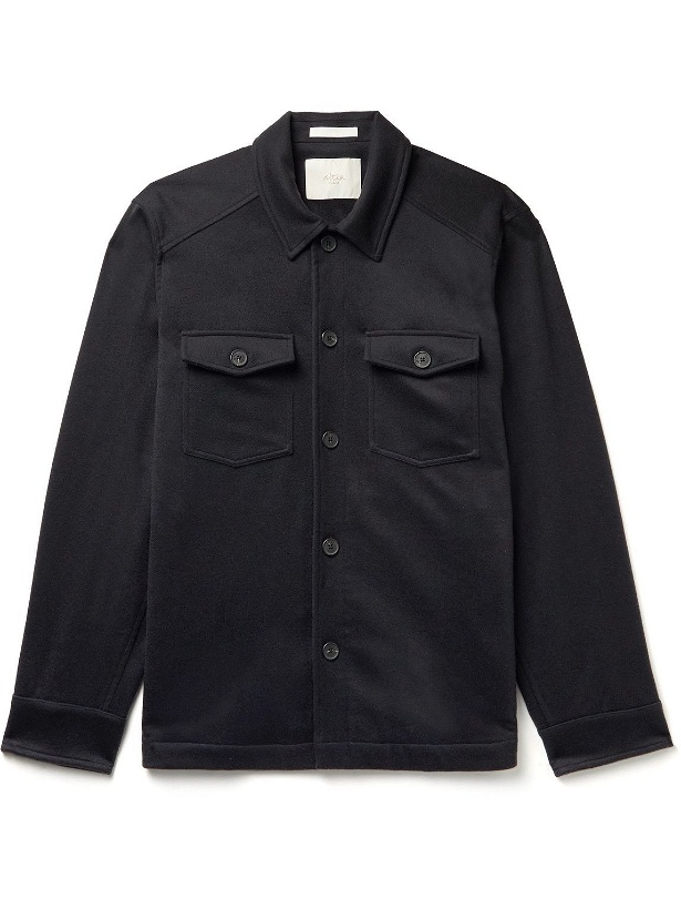 Photo: Altea - Stafford Wool and Cashmere-Blend Overshirt - Blue