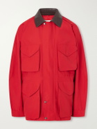 Aimé Leon Dore - Leather-Trimmed Cotton-Blend Jacket - Red