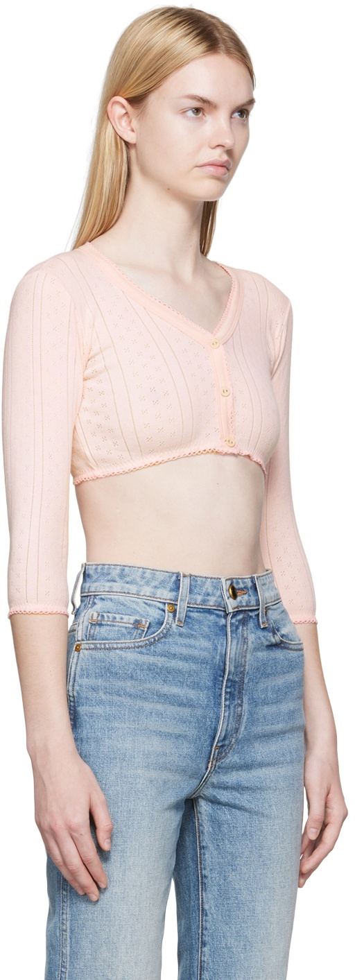 Pretties Pink Crop Cardi P Cardigan